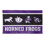 Wholesale-TCU Horned Frogs /College Vault Evolution Flag - Deluxe 3' X 5'