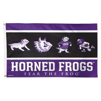 Wholesale-TCU Horned Frogs /College Vault Evolution Flag - Deluxe 3' X 5'