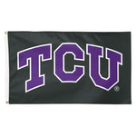 Wholesale-TCU Horned Frogs grey Flag - Deluxe 3' X 5'