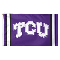 Wholesale-TCU Horned Frogs Vertical Stripe Flag - Deluxe 3' X 5'