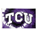 Wholesale-TCU Horned Frogs tyedye Flag - Deluxe 3' X 5'