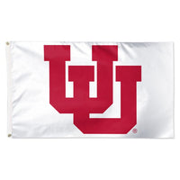 Wholesale-Utah Utes WHITE Flag - Deluxe 3' X 5'