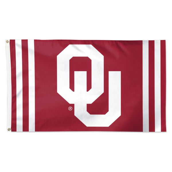 Wholesale-Oklahoma Sooners VERTICAL STRIPES Flag - Deluxe 3' X 5'