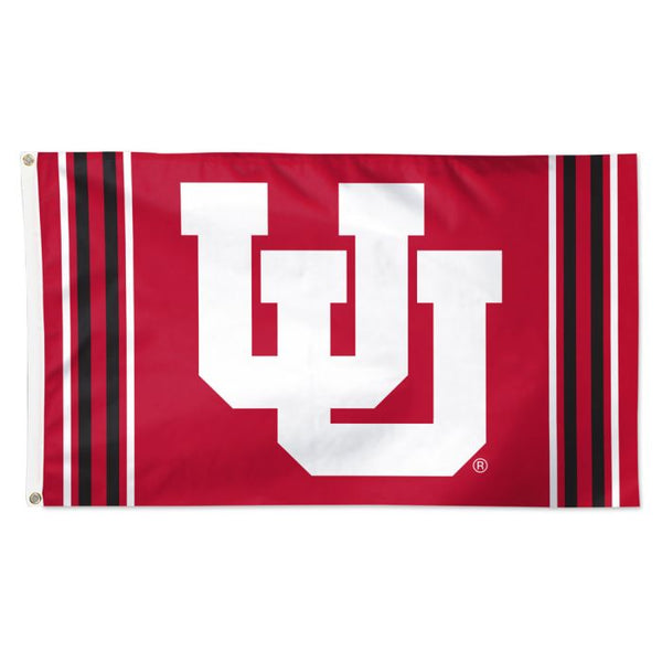 Wholesale-Utah Utes VERTICAL STRIPES Flag - Deluxe 3' X 5'