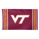 Wholesale-Virginia Tech Hokies VERTICAL STRIPES Flag - Deluxe 3' X 5'