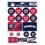 Washington Nationals Vinyl Sticker Sheet 5" x 7"