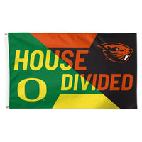 Wholesale-Oregon Ducks / Oregon State Beavers HOUSE DIVIDED Flag - Deluxe 3' X 5' NCAA Rivalry