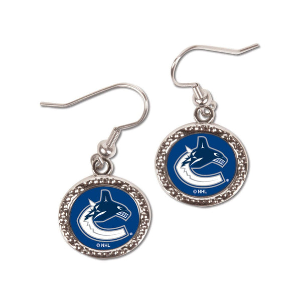Vancouver Canucks Earrings Jewelry Carded Round