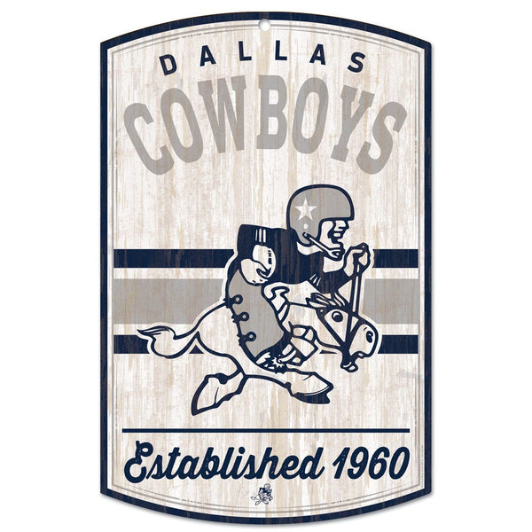 Dallas Cowboys / Classic Logo Retro Wood Sign 11" x 17" 1/4" thick