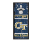 Georgia Tech Yellow Jackets Bottle Opener Sign 5x11
