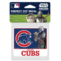 Chicago Cubs / Star Wars Mandalorian Perfect Cut Color Decal 4" x 4"