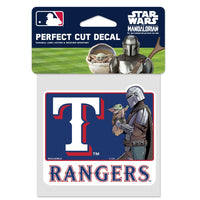 Texas Rangers / Star Wars Mandalorian Perfect Cut Color Decal 4" x 4"