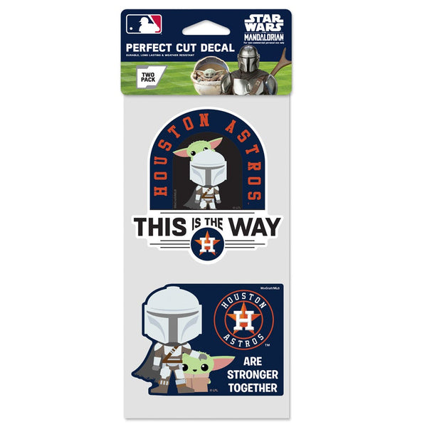 Houston Astros / Star Wars MANDALORIAN Perfect Cut Decal Set of two 4"x4"