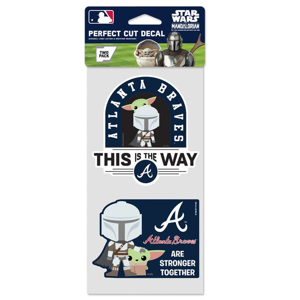 Atlanta Braves / Star Wars MANDALORIAN Perfect Cut Decal Set of two 4"x4"