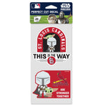 St. Louis Cardinals / Star Wars MANDALORIAN Perfect Cut Decal Set of two 4"x4"