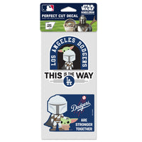 Los Angeles Dodgers / Star Wars MANDALORIAN Perfect Cut Decal Set of two 4"x4"
