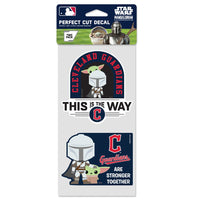 Cleveland Guardians / Star Wars Mandalorian Perfect Cut Decal Set of two 4"x4"