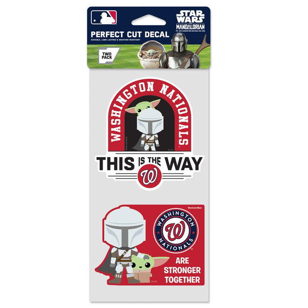 Washington Nationals / Star Wars MANDALORIAN Perfect Cut Decal Set of two 4"x4"
