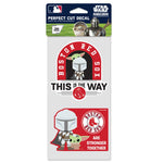 Boston Red Sox / Star Wars MANDALORIAN Perfect Cut Decal Set of two 4"x4"