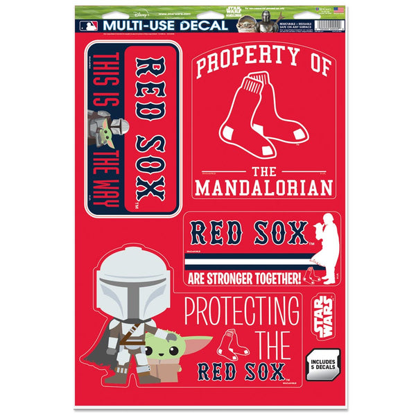 Boston Red Sox / Star Wars Mandalorian Multi-Use Decal 11" x 17"