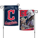 Cleveland Guardians / Star Wars Mandalorian Garden Flags 2 sided 12.5" x 18"