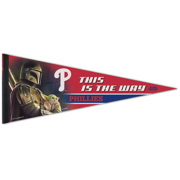 Philadelphia Phillies / Star Wars Mandalorian Premium Pennant 12" x 30"
