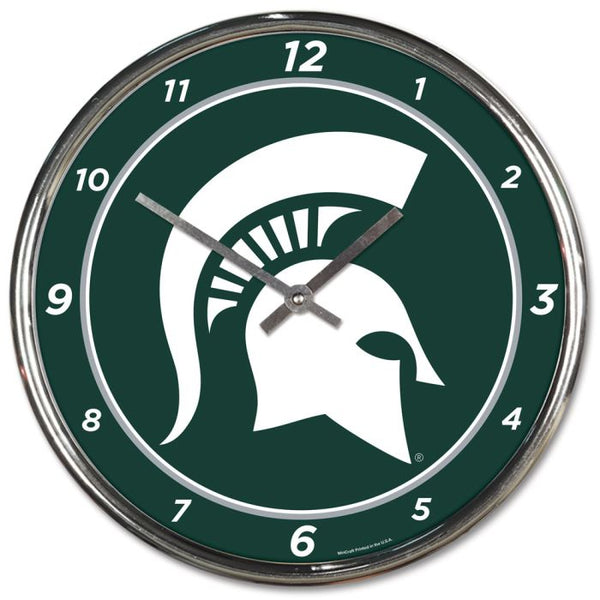 Wholesale-Michigan State Spartans Chrome Clock