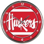 Wholesale-Nebraska Cornhuskers Chrome Clock