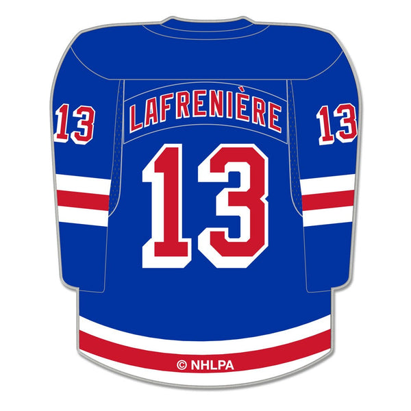 New York Rangers Collector Pin Jewelry Card Alexis Lafreniere