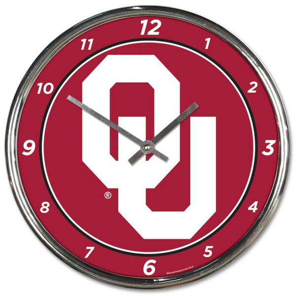 Wholesale-Oklahoma Sooners Chrome Clock