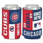 Chicago Cubs color block Can Cooler 12 oz.