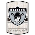 Las Vegas Raiders / Classic Logo Retro Wood Sign 11" x 17" 1/4" thick