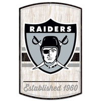 Las Vegas Raiders / Classic Logo Retro Wood Sign 11" x 17" 1/4" thick