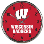 Wholesale-Wisconsin Badgers Chrome Clock