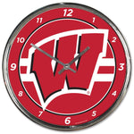 Wholesale-Wisconsin Badgers Chrome Clock