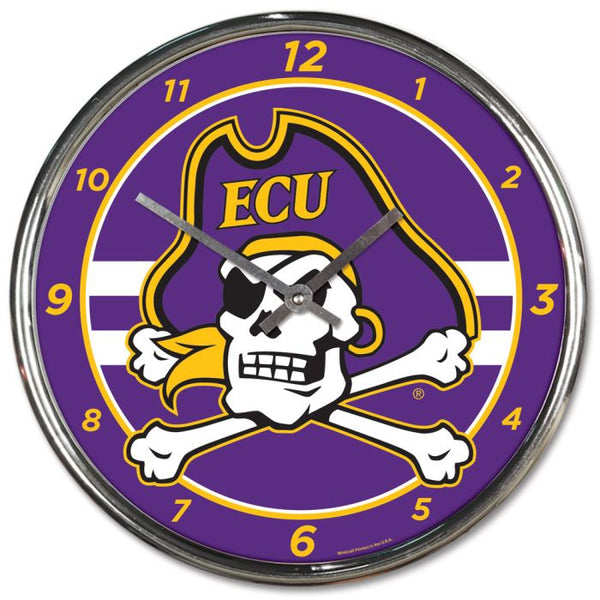 Wholesale-East Carolina Pirates Chrome Clock