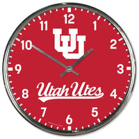 Wholesale-Utah Utes Chrome Clock