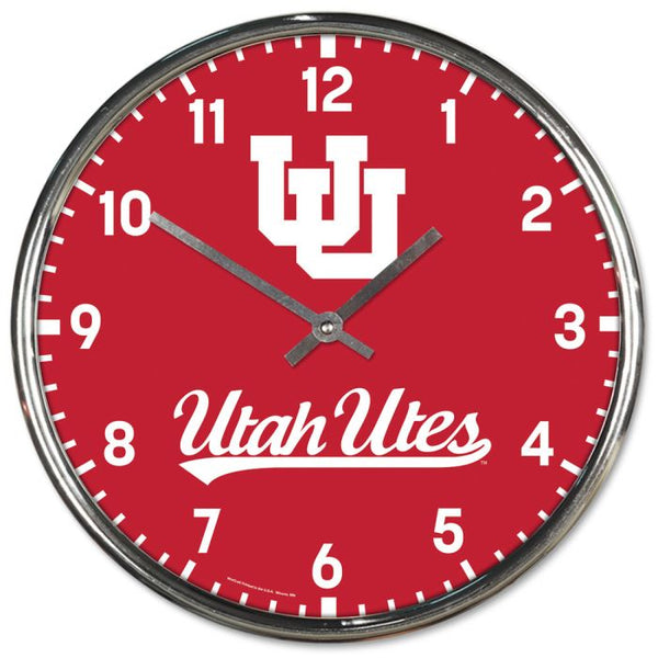 Wholesale-Utah Utes Chrome Clock