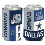 Dallas Cowboys Color Block Can Cooler 12 oz.