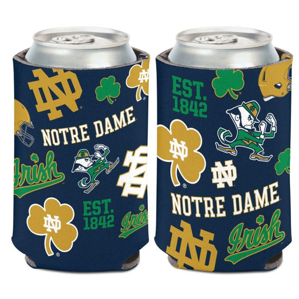 Wholesale-Notre Dame Fighting Irish N/D SCATTERPRINT Can Cooler 12 oz.