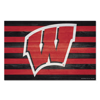 Wholesale-Wisconsin Badgers AMERICANA Wood Sign 11" x 17" 1/4" thick