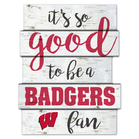 Wholesale-Wisconsin Badgers BIRCH Wood Sign 11"X14"