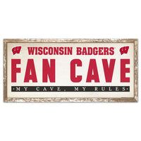 Wholesale-Wisconsin Badgers WORD BOX Wood Sign 8" x 17"