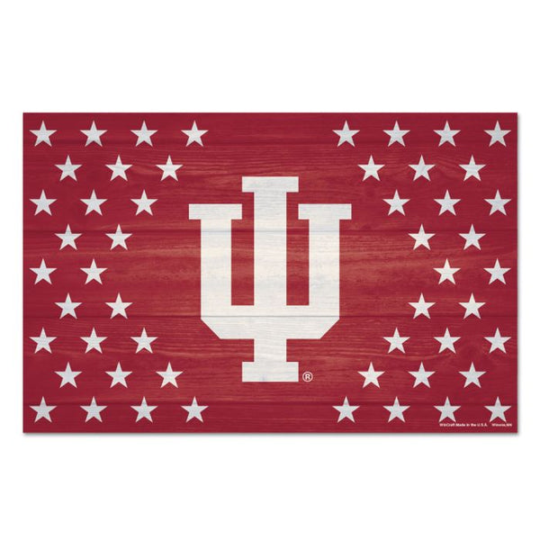 Wholesale-Indiana Hoosiers AMERICANA Wood Sign 11" x 17" 1/4" thick