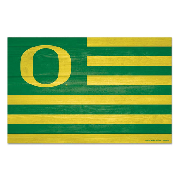 Oregon Ducks AMERICANA Wood Sign 11" x 17" 1/4" thick