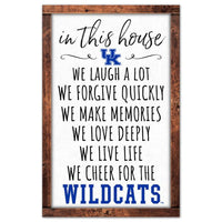 Wholesale-Kentucky Wildcats BOX LIST Wood Sign 11" x 17" 1/4" thick