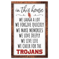 Wholesale-USC Trojans BOX LIST Wood Sign 11" x 17" 1/4" thick