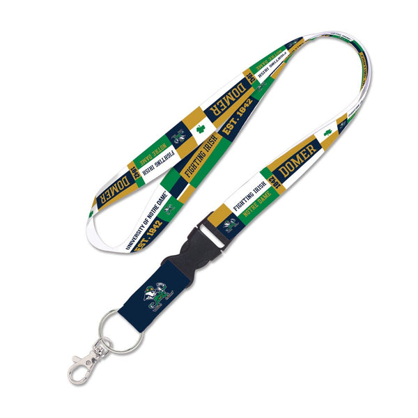 Notre Dame Fighting Irish COLOR BLOCK Lanyard w/detachable buckle 1"