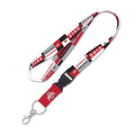 Wholesale-Ohio State Buckeyes COLOR BLOCK Lanyard w/detachable buckle 1"