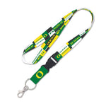 Oregon Ducks COLOR BLOCK Lanyard w/detachable buckle 1"